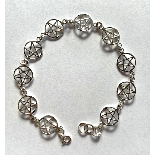 Bracelet Silver Pentagram 